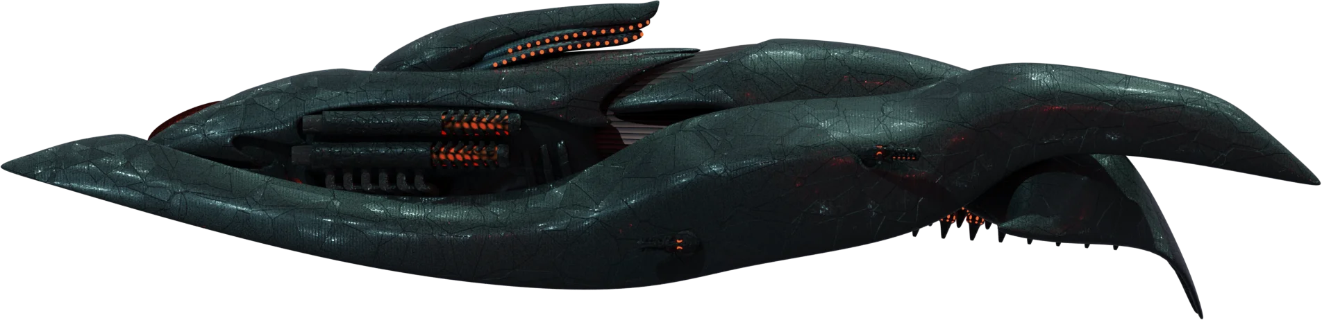Эсминец класса "Ящер" - вид сбоку сложенный